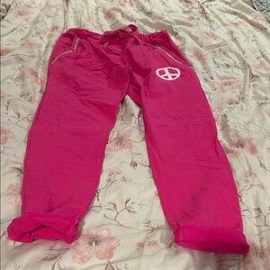 Venti6 NWT Bright Pink Joggers. Stretchy Drawstring Waist . Adorable! Size S